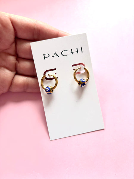 Evil eye hoops